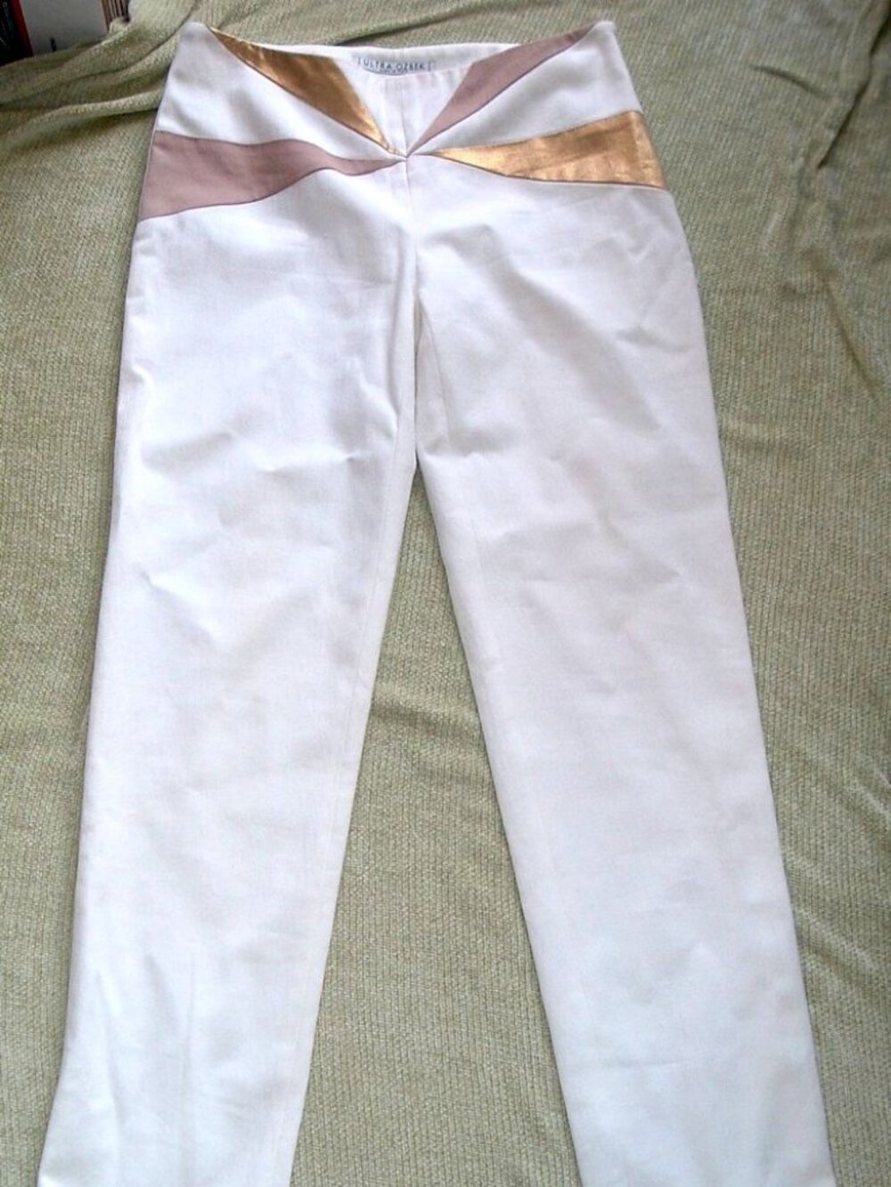 Vintage Ultra Ozbek white gold cotton pants Italy 4